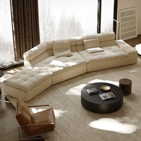 Canapé Cloud Moderne Minimaliste en Tissu Personnalisé, Sélection de Sièges de Designer Italien pour Maison, Villa, Hôtel Étoilé