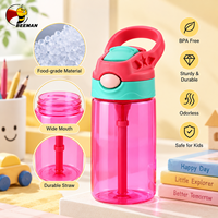Bouteille d'eau Beeman pour enfants, idéale pour l'école, avec paille et poignée, portable, en plastique, réutilisable, personnalisable avec logo, vente en gros, fabrication