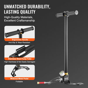 High-Pressure 300bar/30mpa 4500psi 3 Stage PCP Pump for Car Bicycle Hunting <b>Diving</b> Vehicle Tool with HPA <b>Tank</b> Inflator - Product Image 3
