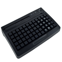 Teclado POS Programable KB-60 con Lector de Tarjetas MSR, Resistente al Agua y al Polvo, USB 2.0, Teclas Multicapa para Caja Registradora
