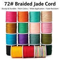 Cordon en nylon pour la fabrication de bijoux, 0,8 mm, fil à perles DIY, 47 couleurs, fil à macramé, bracelet et corde artisanale