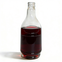 Bouteille de vin en verre vide personnalisée de qualité supérieure transparente de 700 ml pour whisky, rhum, vodka, spiritueux avec logo personnalisé et impression à l'écran