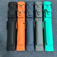 Étui de rangement pour 8 queues de billard en cuir mat multicolore avec joint à dégagement rapide