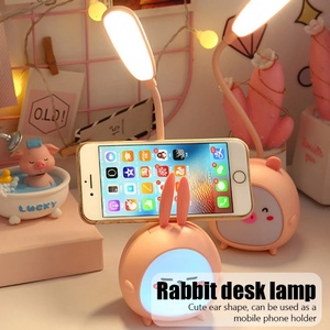 Lampe de nuit LED rechargeable par USB, pliable, protectrice pour les yeux, lampe de table avec lumière colorée, lampe de bureau créative et mignonne en forme de dessin animé - Product Image 3