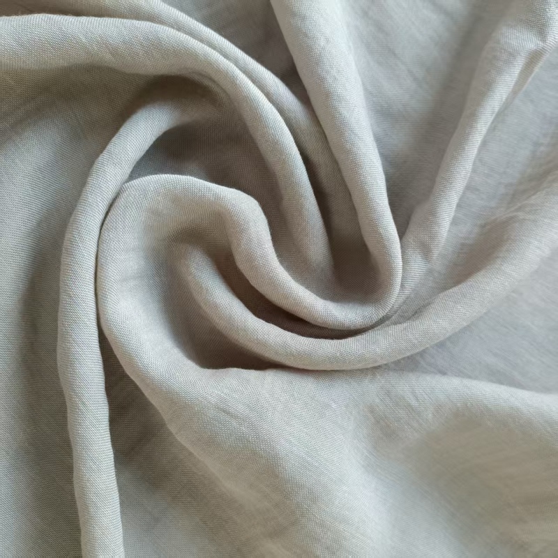 56%Rayon 34%Nylon 10%Fabric Charmeuse Lightweight Plain Dyed Anti-Odor Breathable Woven Women's Apparel Fabric for