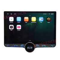 TS18 Universal tombol tunggal Android13 IPS 4G kamera 360 lampu Ambient Radio mobil Stereo pemutar GPS untuk mobil universal dengan carplay