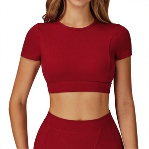 Camiseta Deportiva Corta para Mujer, Transpirable, Ecológica, para Actividades al Aire Libre, Ajustada, para Gimnasio, Personalizable - Product Image 2