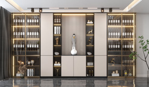 JINGSHUN Villa Bespoke Furniture Luxury <strong>Wine</strong> Cabinet <strong>Display</strong> <strong>Cases</strong> Waterproof Custom Storage Furniture Free Design Factory - Product Image 4