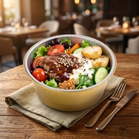 Conteneur en aluminium pour la restauration, barquette jetable en aluminium en vrac, plateau pour buffet d'hôtel, banquet, boîte à lunch en plastique PP de qualité alimentaire, résistante au four
