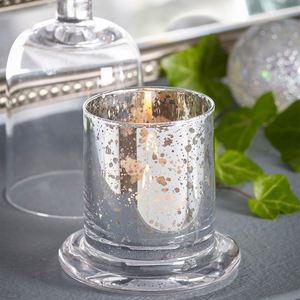 เทียนทรงกระบอกสีเงินของสมาคมเภสัชกรพร้อมฝาครอบแก้ว - Product Image 4