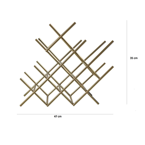 High Quality Supplier Gold Pyramid Wine Rack Metal <b>Furniture</b> Sturdy Holders Unique and Luxurious Pyramid Shape - Product Image 3