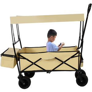 Chariot de camping tout-terrain remorque de camping extérieur pliable chariot de camping surdimensionné chariot de pique-nique - Product Image 1