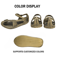 Sandalias Unisex de Diseño Tejido en Bronce, Sandalias de Alta Calidad, Estética de Nicho, Transpirables, para Verano, Aire Libre, Playa, Casuales