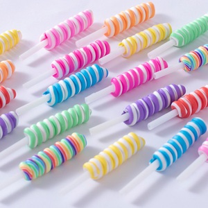 <b>Polymer</b> Clay Candy Twist Beads For Diy Crafts And Phone Case Decorations - Product Image 4