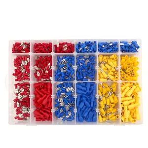 Box 900pcs cord end terminal insulation terminal set for cold pressing wiring