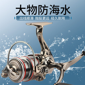 Carretes de Pesca Giratorios de Metal con Bobina Angulada Poco Profunda Modelo HM3000, Carrete de Pesca con Señuelos, Carrete de Lanzamiento, Carrete para Línea de Pesca - Product Image 5
