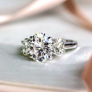 Anillo ovalado para parejas para mujer, joyería minimalista y elegante para los dedos - Product Image 3