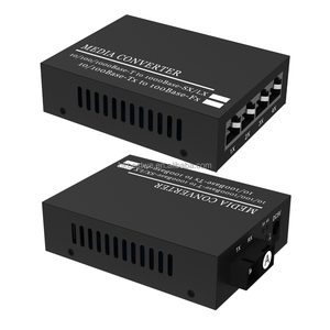 Convertidor de Medios 1G4E 10/100/1000M 1xSC 4xRJ45, Conmutador de Fibra Óptica Ethernet Monomodo BiDi - Product Image 1