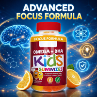 Gummies pour enfants à l'exportation - Direct usine - 60 unités - DHA Oméga-3, Oméga-6 et Oméga-9, 5-HTP pour la mémoire et le sommeil