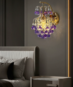 Ys Châu Âu K9 Pha Lê Tường Đèn với điều khiển từ xa Vàng kết thúc tiết kiệm năng lượng 2-năm bảo hành cho phòng ngủ cạnh giường ngủ trang trí - Product Image 5