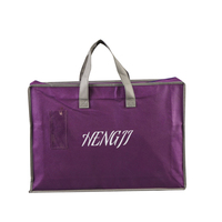 Vente en gros de sacs d'emballage d'oreiller à fermeture éclair écologiques sac de rangement de couverture de couette de vêtements non tissés personnalisés pour drap de lit