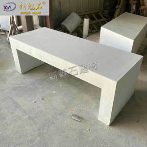 Nuevo Banco de Hormigón GRC Magic Stone, 3 cm de Grosor, Asiento para Parque al Aire Libre, Prefabricado, Tamaño Personalizado - Product Image 4