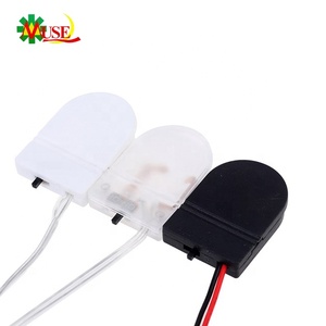Soporte de Batería de Botón CR2032 de <span class=keywords><strong>3V</strong></span> de Plástico con Tapa, Interruptor y Cables - Product Image 3