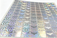 Autocollant holographique personnalisé de haute qualité, impression UV directe d'usine, surface brillante, prix compétitif