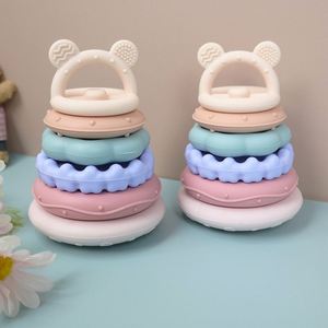 Bloques de construcción Montessori personalizados para niños, anillos de apilamiento para bebés, juguetes de aprendizaje para bebés, juguetes educativos - Product Image 1