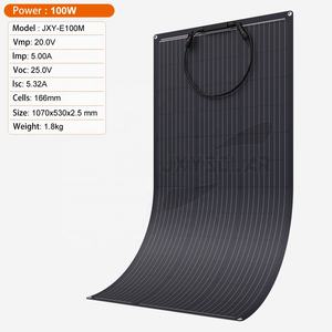Panneaux solaires flexibles à couche mince enroulable ETFE à cellules mono <span class=keywords><strong>100</strong></span> <span class=keywords><strong>watts</strong></span> 20 volts <span class=keywords><strong>pour</strong></span> une installation et un transport faciles - Product Image 1