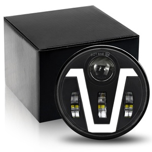 Phares ronds en forme de V de 5,75 pouces, faisceau haut et bas, phare LED rond H4 pour voiture, moto, accessoires de voiture - Product Image 1