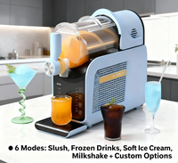 Machine à slush 1,8 L pour boissons glacées, cola, jus, cappuccino, programmes d'auto-nettoyage, margarita, milk-shake