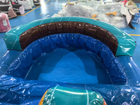 Toboggan gonflable commercial pour jeux de jardin, toboggan aquatique gonflable pour enfants