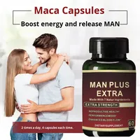 Capsules d'extrait de racine de maca pure naturelle à base de plantes OEM, complément de force pour hommes, puissance accrue, capsules de maca pour adultes