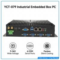 YCT-079 PC industriel sans ventilateur Intel 13e génération I5 I7 6COM RS232 RS485 Dual 2.5GbE LAN DDR5 4K Win11 Linux Embedded PC