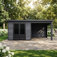 D-Serie Moderne WPC Holz-Gartenhäuser Robuste Kugelsichere Glasfenster mit Konstanter Temperatur für den Außenbereich EASYGREEN