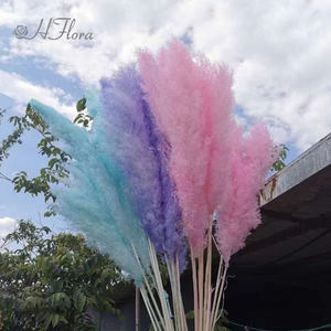 زهري من عشب السمبانبا الاصطناعي ديكور عشب السمبا الصناعي لترتيب أزهار المزهرية ديكور منزلي للزفاف عشب السمبط - Product Image 3