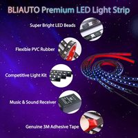Nouveau Design de lumière intérieure de toit de voiture laser application de contrôle 20m lumière décorative multicolore véhicule Auto Flexible bande lumineuse