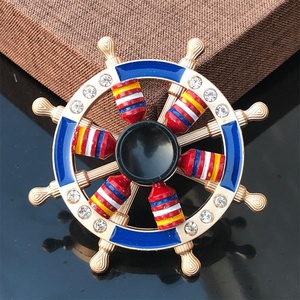 Spinner de Dedo con Diseño de Timón, Juguetes Antiestrés de Metal, Spinner de Doble Capa de Aleación de Zinc, Spinner de Mano Colorido - Product Image 1