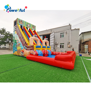 PVC thương mại trượt nước bơm hơi với hồ bơi trẻ em 'công viên giải trí trượt nước bơm hơi - Product Image 5