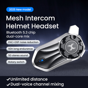 Auriculares para Casco de Motocicleta SX30Pro Mesh 3.0, Intercomunicador Full-Duplex para 2 a 50 Motociclistas, Reducción de Ruido, Audio HIFI, Batería de 50h, IP67 - Product Image 2