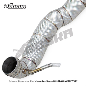 Custom Stainless Steel Exhaust Pipe in Stock for Mercedes-Benz A45/CLA45 AMG 2.0T W117 2014-2023 Straight Turbo Engine Downpipe - Product Image 3