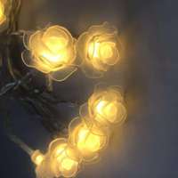 Groothandel Kleurrijke Rozen Bloem RGB LED Lichtjes 3m Knopbediening Batterij Bedreven Feestverlichting Valentijnsdag Slaapkamer Decoratie