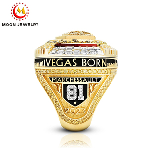 Anello Personalizzato Campionato 2026 con Zirconi Pave Completo, Placcato Oro, Gioielli di Lusso da Uomo, Anello Campioni Lega, Trofeo Vincitore Heavy Metal - Product Image 3