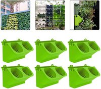Pot de fleurs auto-arrosant pour dropshipping, 2 poches empilables, jardin vertical suspendu au mur, jardinière Greenstalk pour jardin