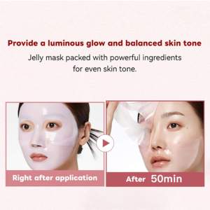 Masque facial en <span class=keywords><strong>gel</strong></span> soluble à l'acide hyaluronique et à l'essence de <span class=keywords><strong>bio</strong></span>-collagène rose coréen, en vrac - Product Image 3