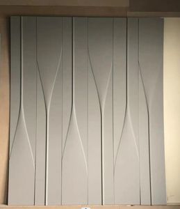 Benutzer definiertes modernes Design 3D Carving Hintergrund Wand paneel Leder Stick platte Dichte Faserplatte - Product Image 4