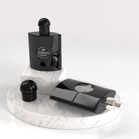 Flacon de parfum en verre OEM 25 ml 50 ml 80 ml, flacons de parfum ovales et rectangulaires noirs en verre, adaptés à l'étiquetage avec bouchon pompe