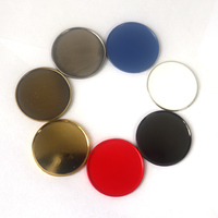 Marqueur de balle de golf en acier inoxydable de 25 mm de couleur unie, gravé au laser, magnétique, pour clip de chapeau et outil de réparation de divot