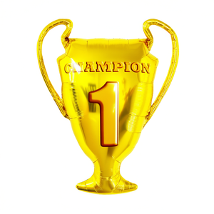 Globo de aluminio dorado con trofeo de amor para fiestas, 83 cm, número 1, decoración para fiestas, celebración de cumpleaños - Product Image 1